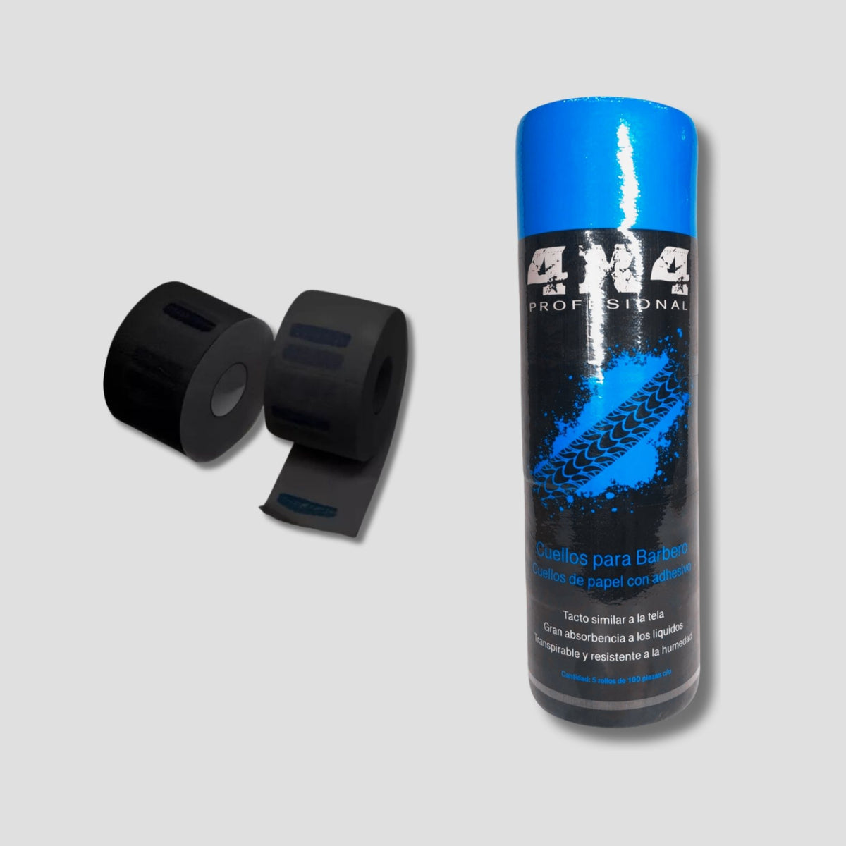 4X4 CUELLOS DE PAPEL NEGRO PAQ CON 5 PZS