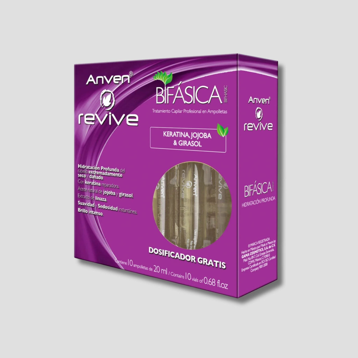ANVEN CAJA DE AMPOLLETA BIFASICA 10 PZAS