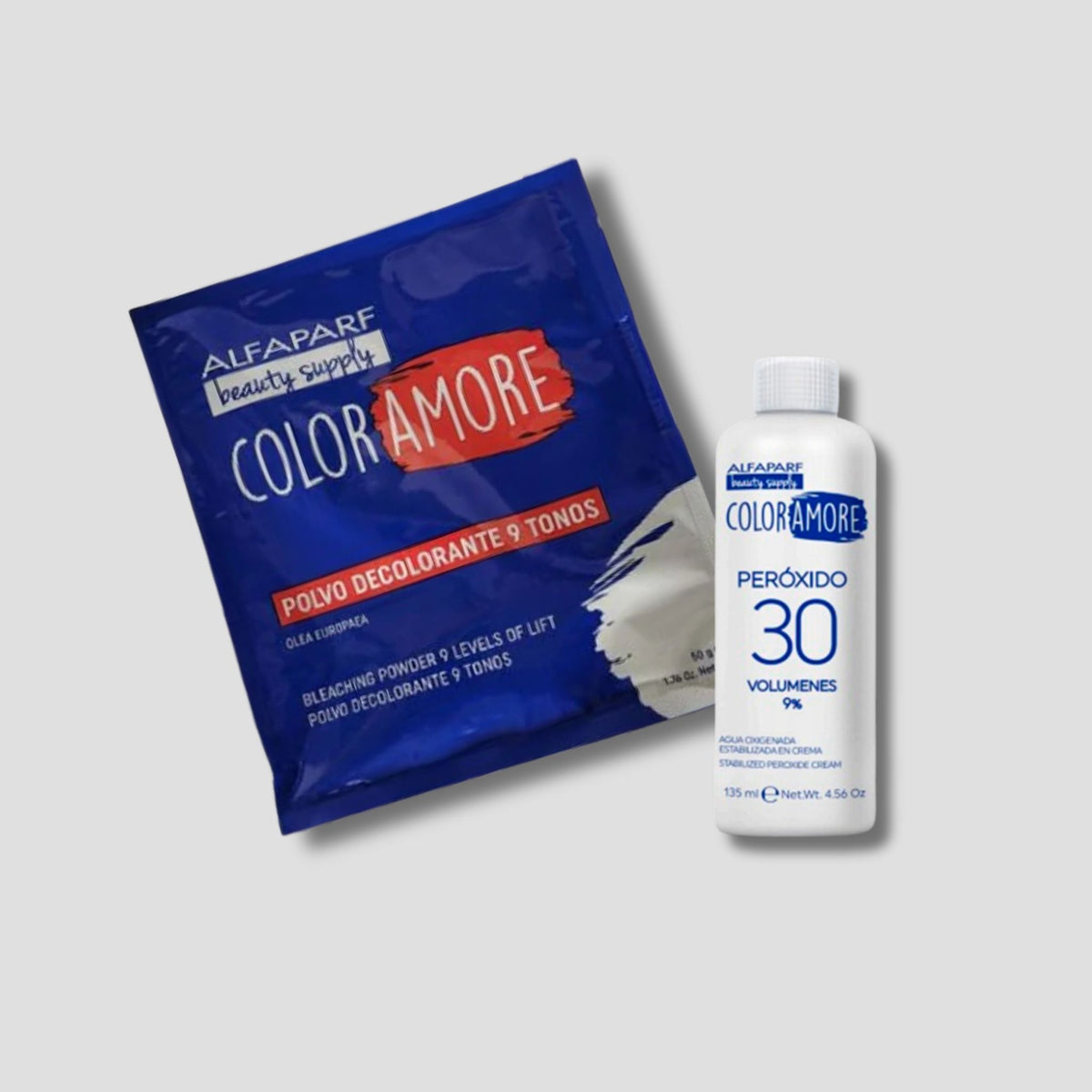 COLOR AMORE KIT DE DECOLORANTE 50GR CON PEROXIDO 30VOL 135ML