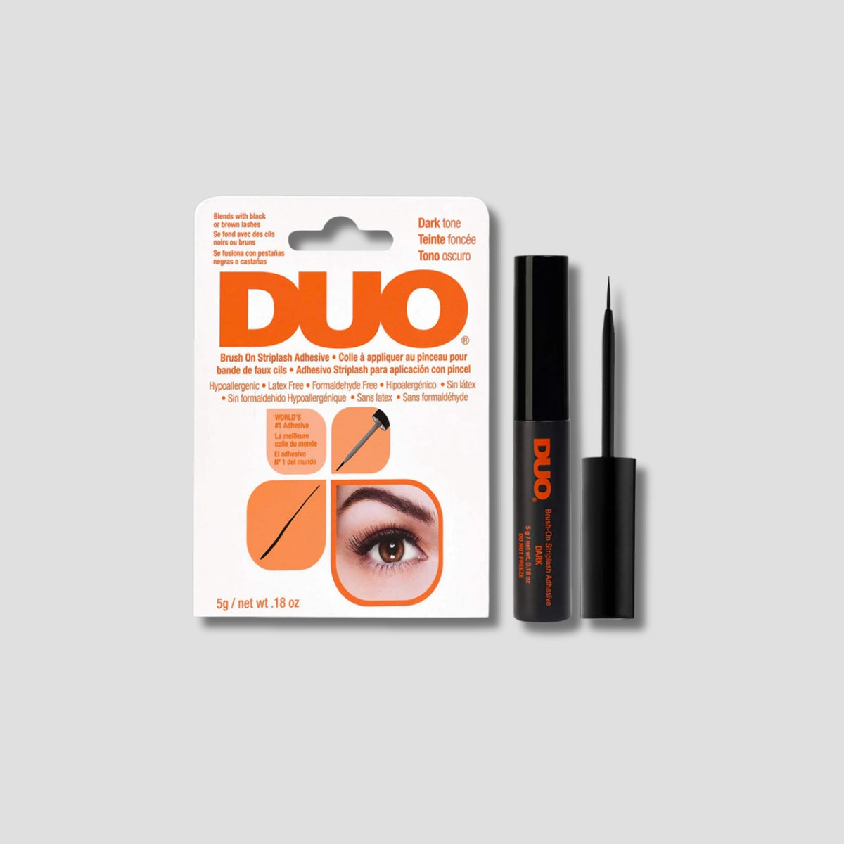 DUO NARANJA PEGAMENTO P/PESTAÑAS EN BROCHA
