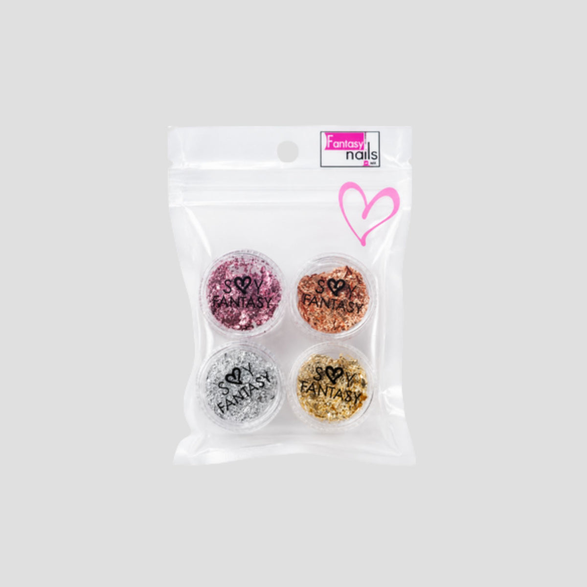 FANTASY NAILS SET DE HOJA ORO MIX
