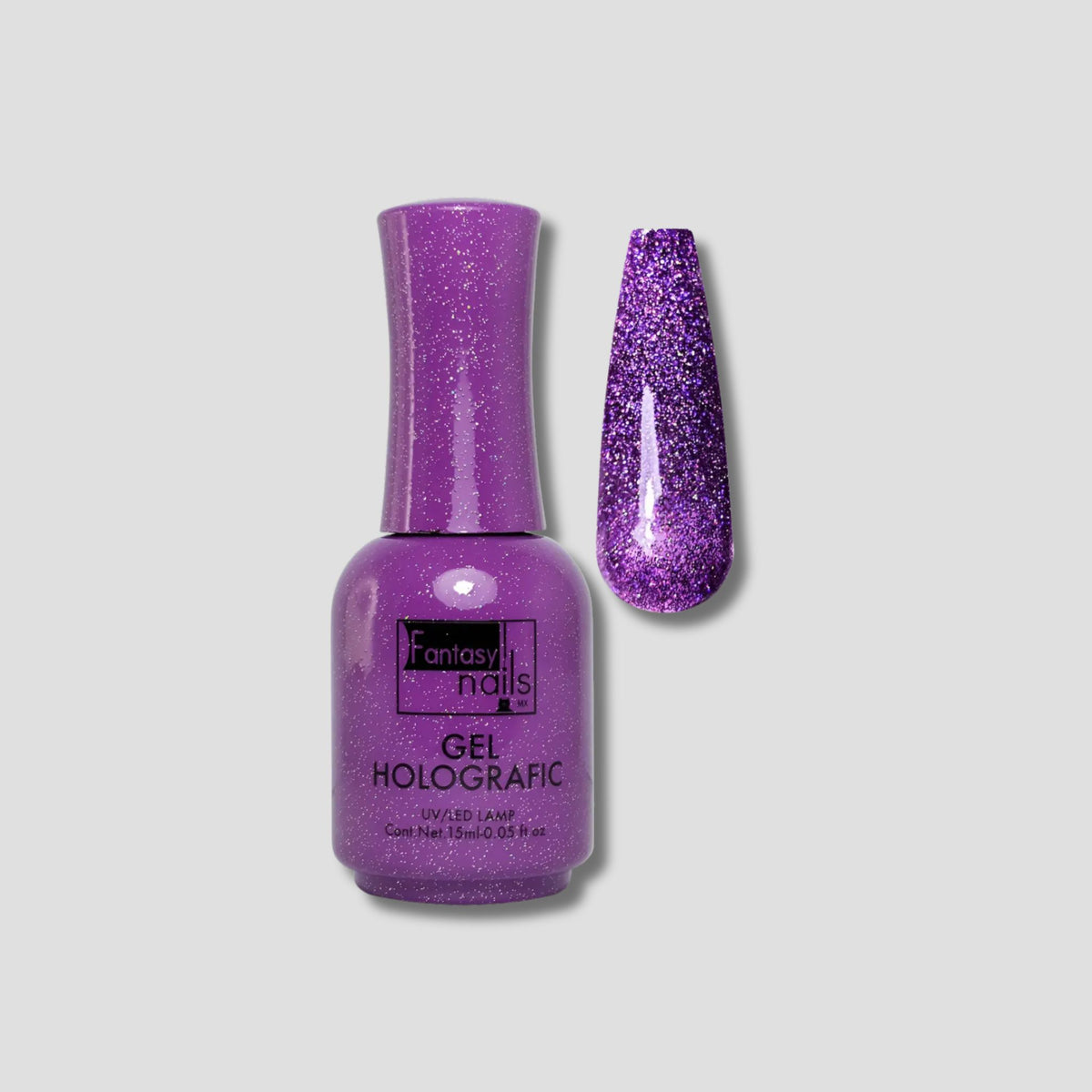 FANTASY NAILS GEL HOLOGRAFIC #07 MORADO