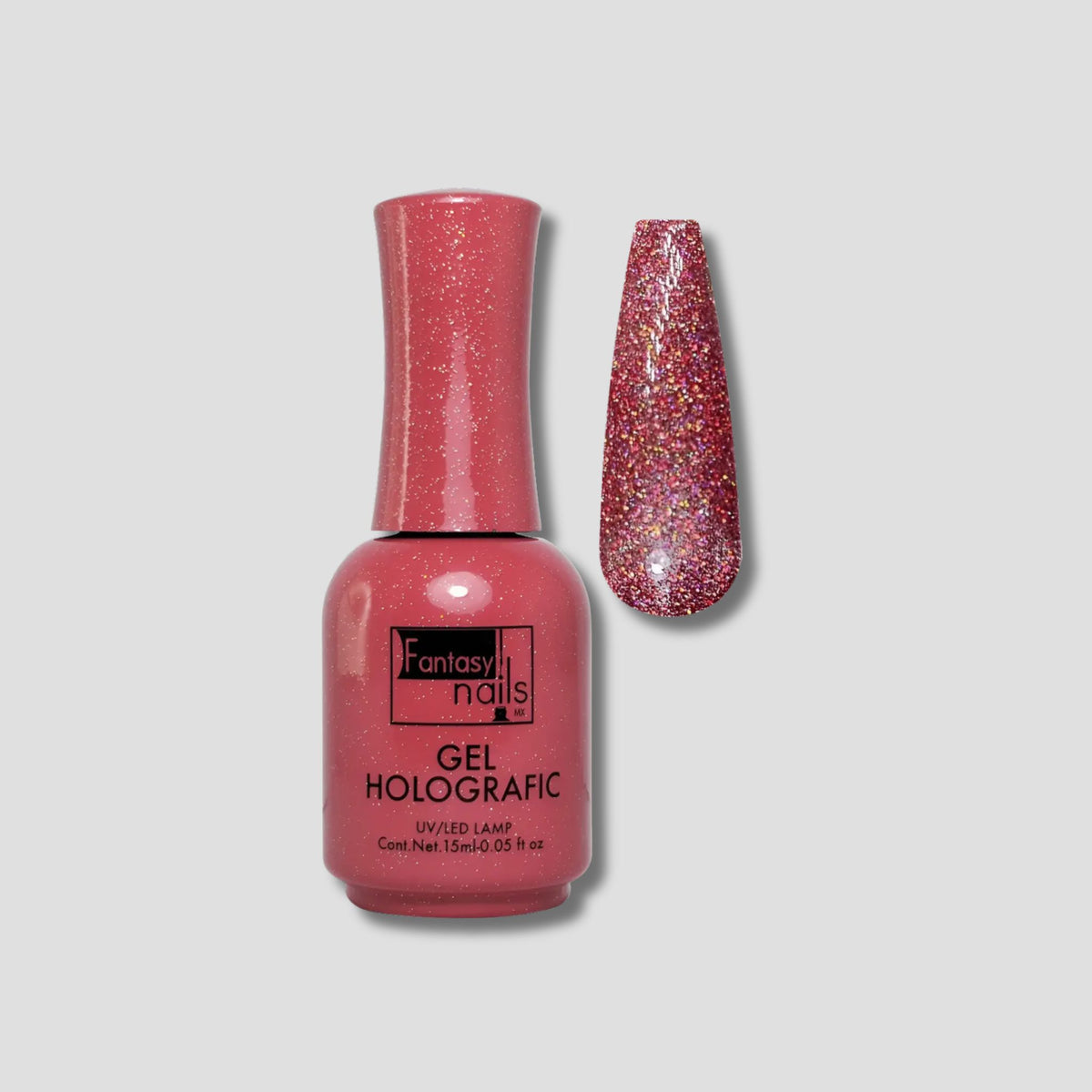 FANTASY NAILS GEL HOLOGRAFIC #08 ROSE GOLD