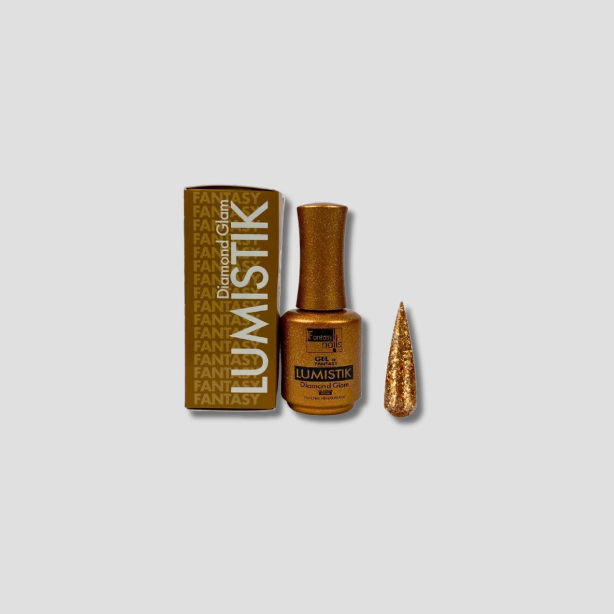 FANTASY NAILS GEL LUMISTIK DORADO COBRIZO