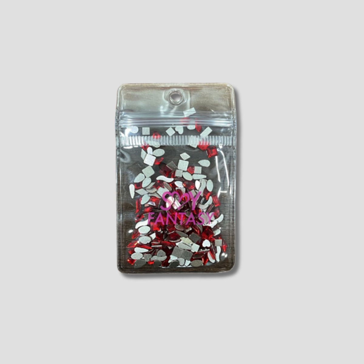FANTASY NAILS MINI CRISTALES MIX RED