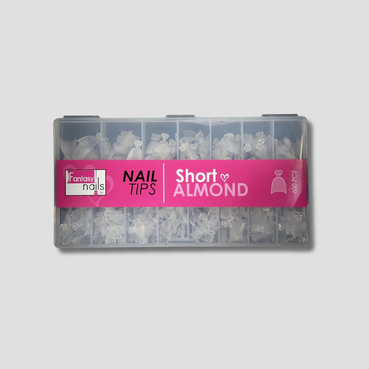 FANTASY NAILS SHORT ALMOND TIPS 600PCS