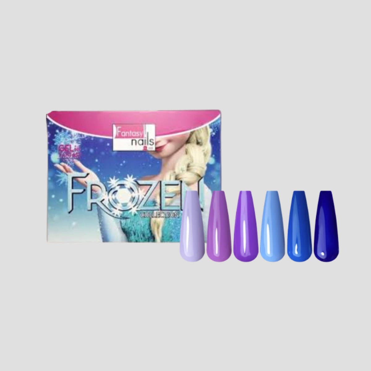 FANTASY NAILS COLECCIÓN DE GEL FROZEN 6 PIEZAS