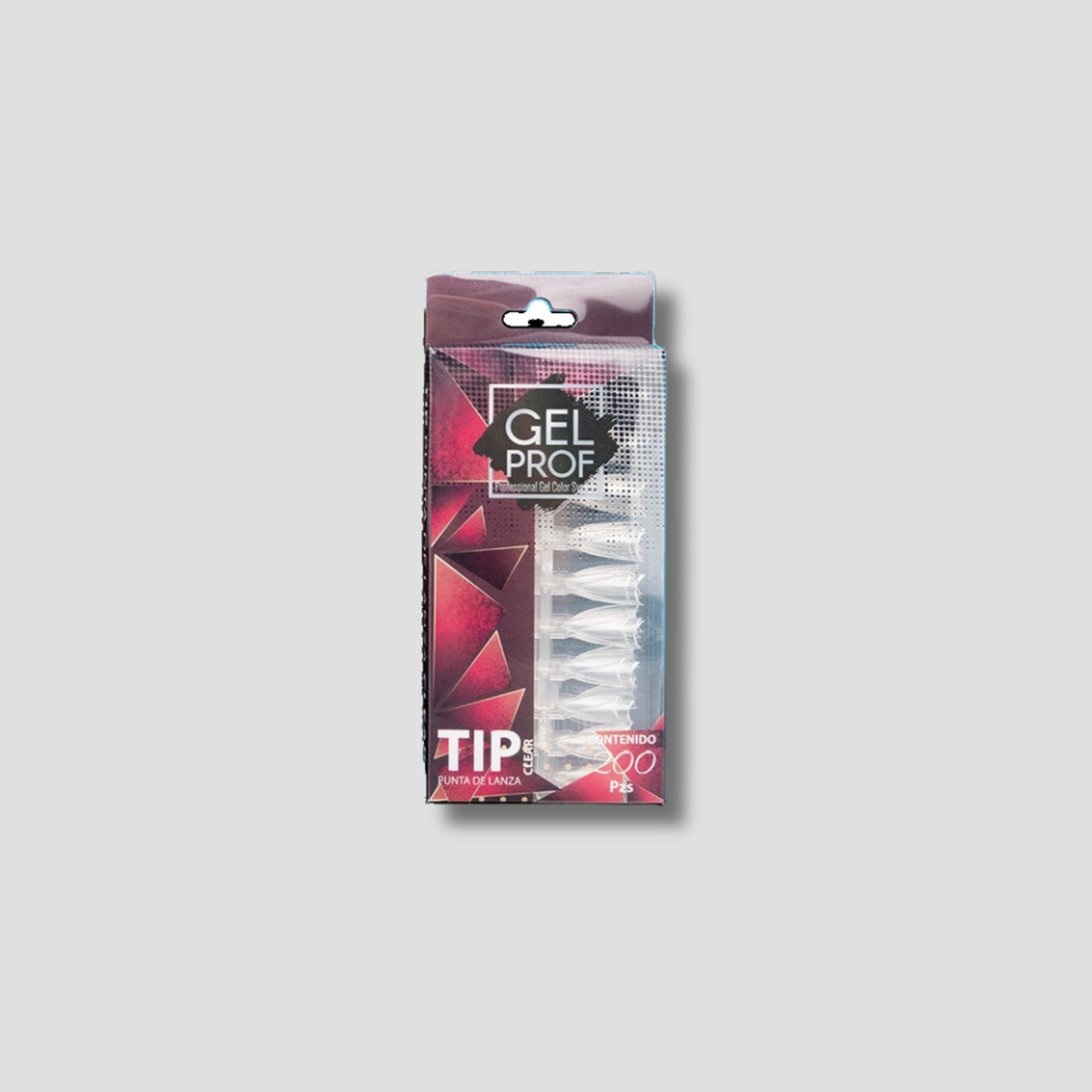 GEL PROF TIPS PUNTA DE LANZA 200 PZS CLEAR