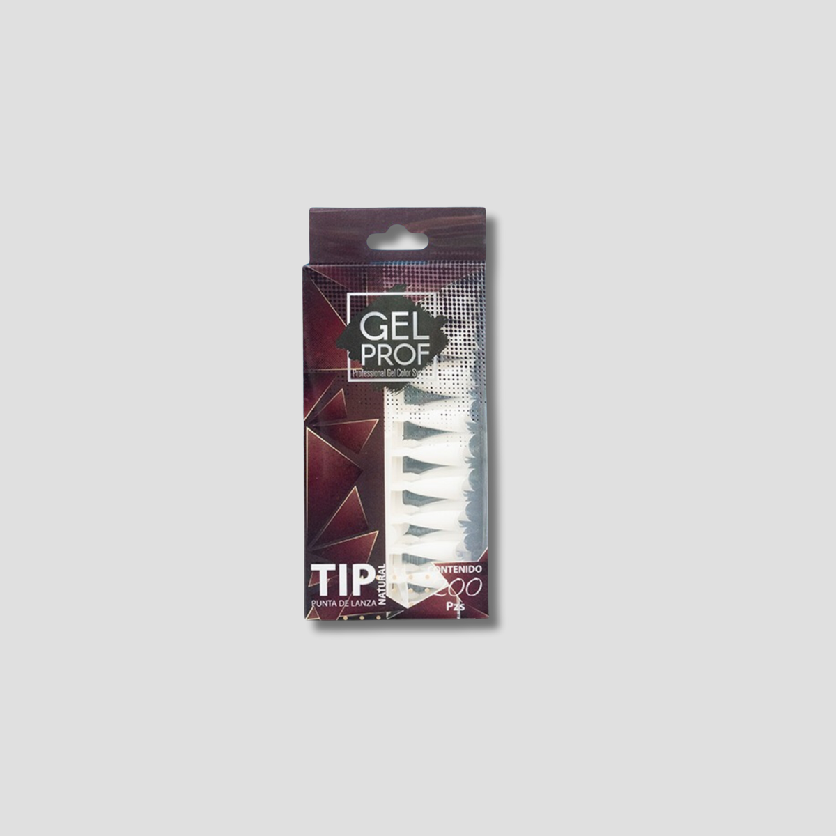 GEL PROF TIPS PUNTA DE LANZA 200 PZS NATURAL
