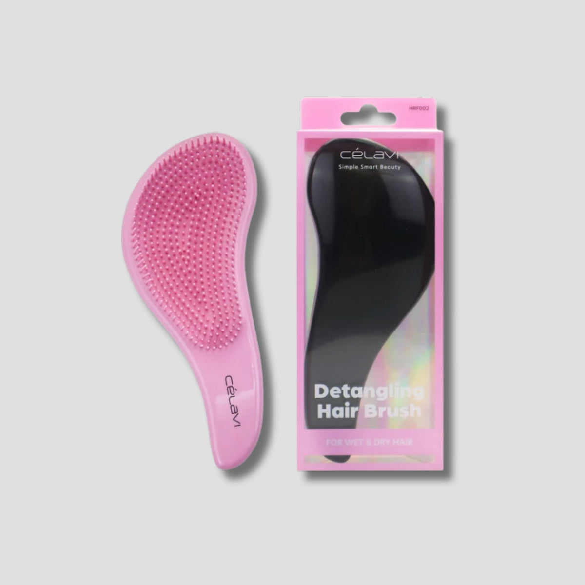 HRF002 CELAVI CEPILLO SOLID BLACK W PINK