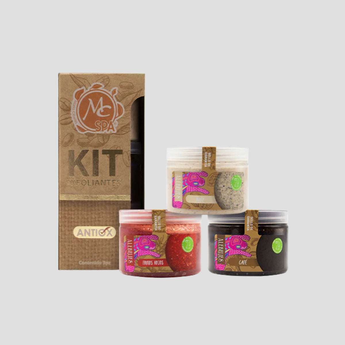MC SPA KIT DE EXFOLIANTES 3PZS 150GR CADA UNO