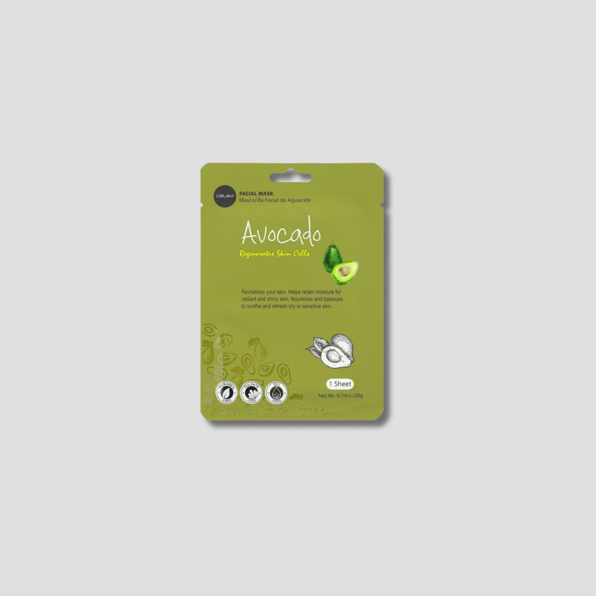 MK007 CELAVI MASCARILLA FACIAL MASKPACK AVOCADO