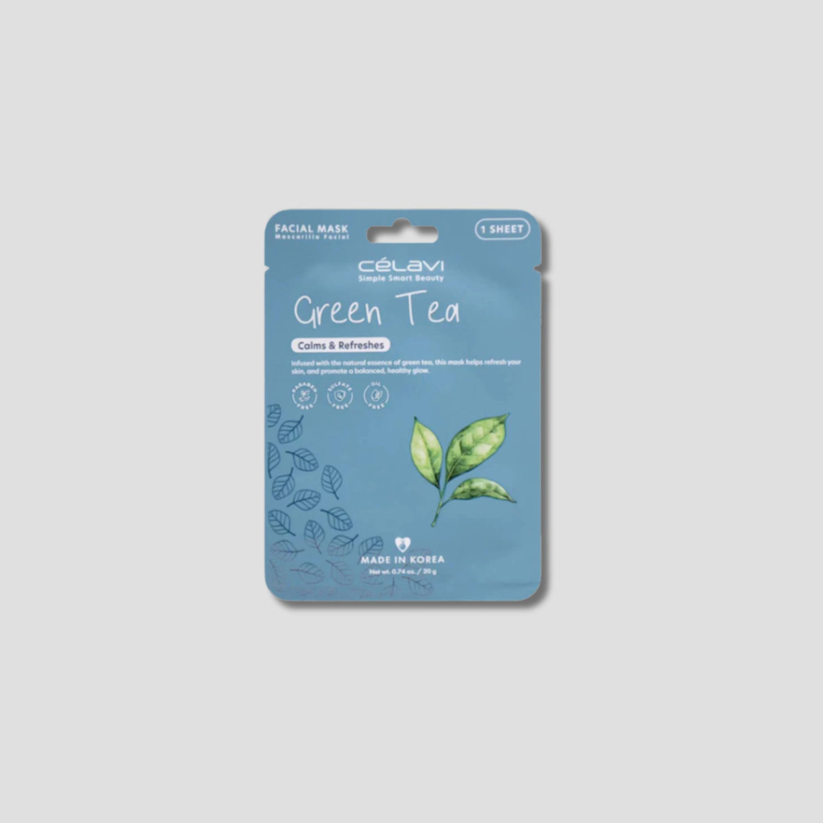 MK031 CELAVI MASCARILLA FACIAL MASKPACK GREEN TEA