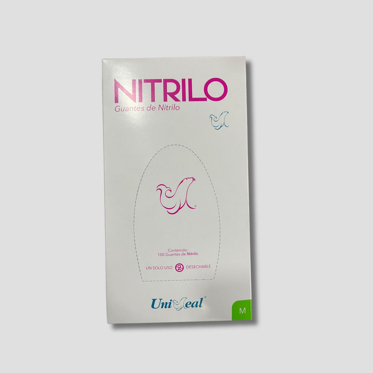 UNISEAL CAJA DE GUANTES NITRILO ROSA TALLA MED