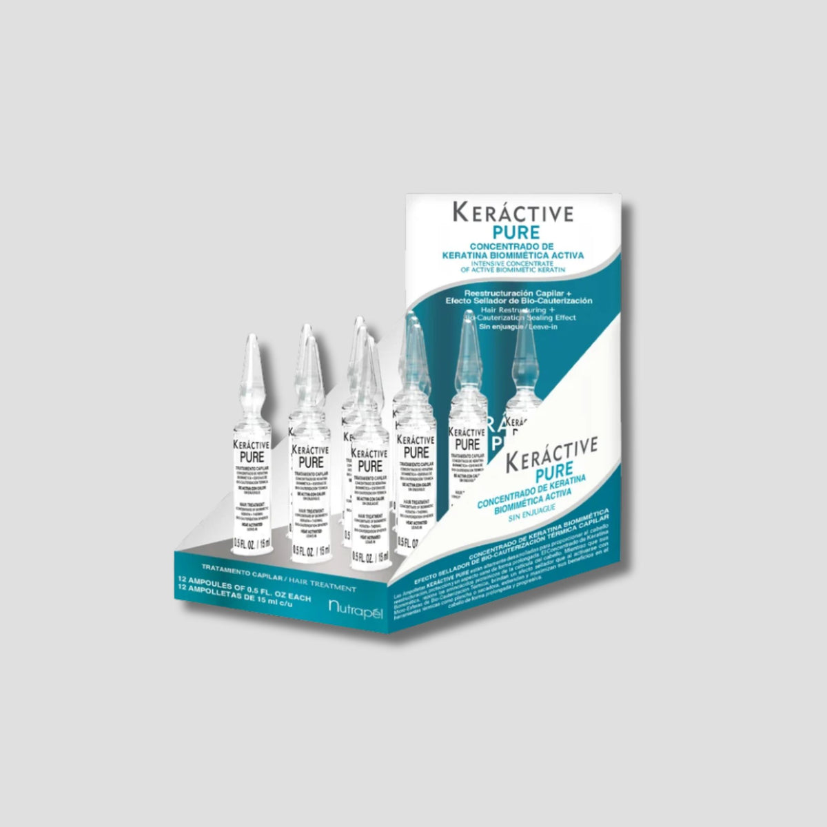 NUTRAPEL KERACTIVE PURE CAJA DE AMPOLLETAS 12 PIEZAS