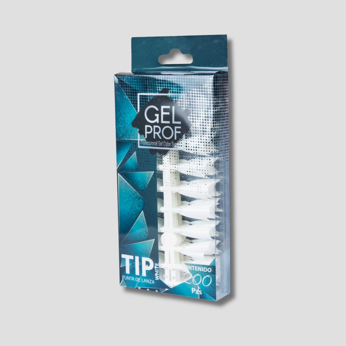 GEL PROF TIPS PUNTA DE LANZA 200 PZS BLANCO