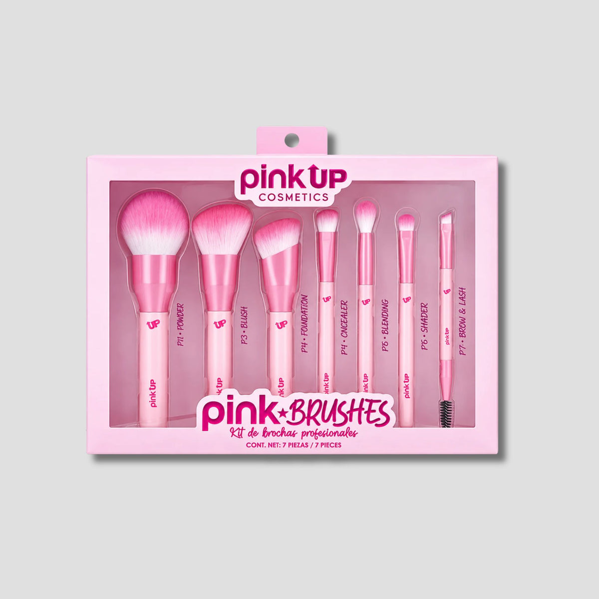 PKKITBRO PINK UP SET DE BROCHAS 7PZS