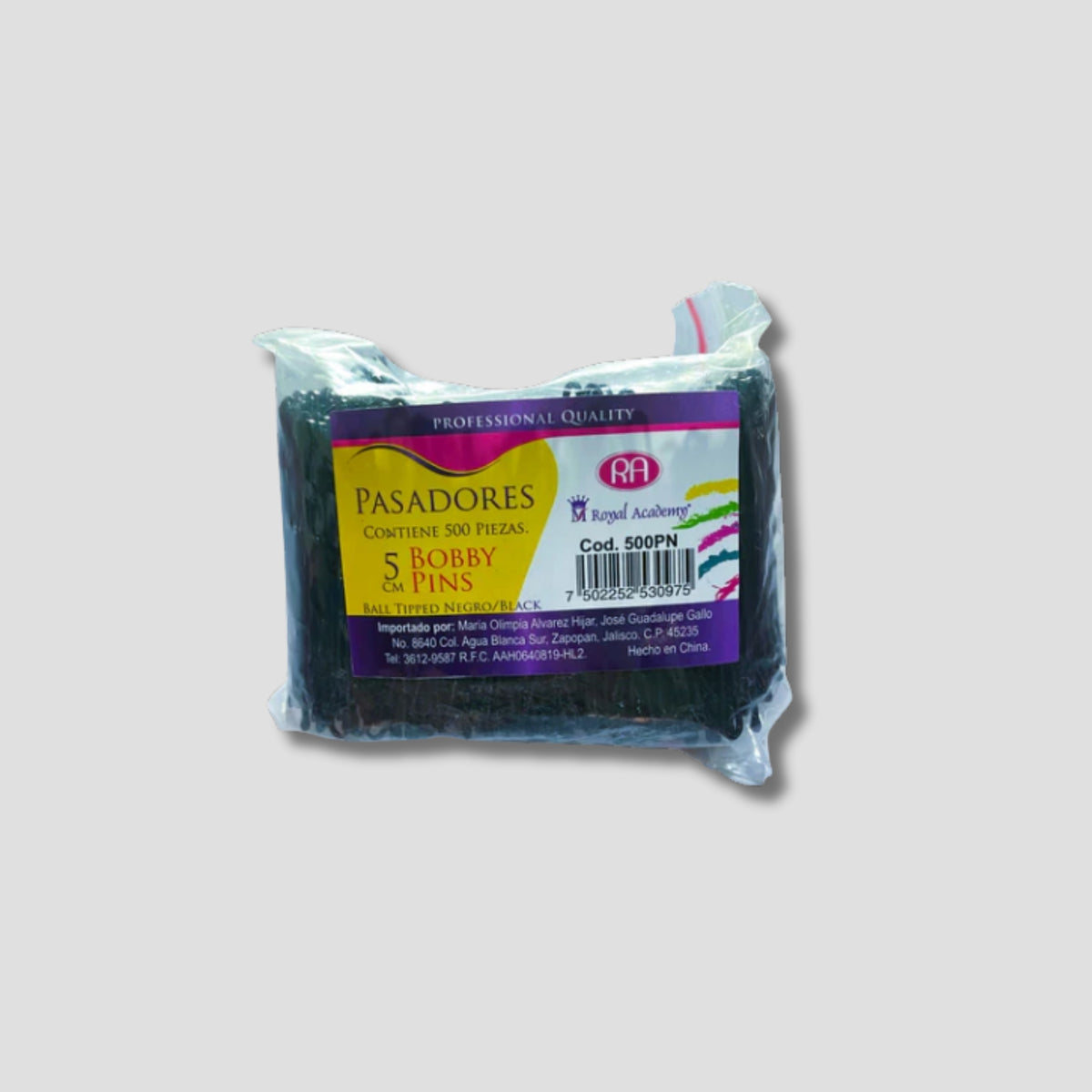 RA PASADOR PROFESIONAL NEGRO 2" BOLSA 500 PIEZAS