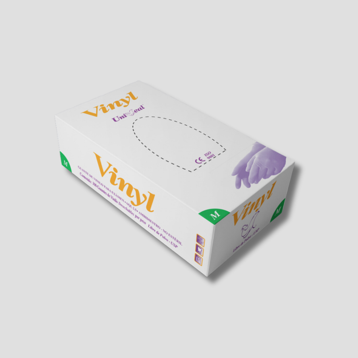 UNISEAL CAJA DE GUANTES VINYL TRANSPAREN