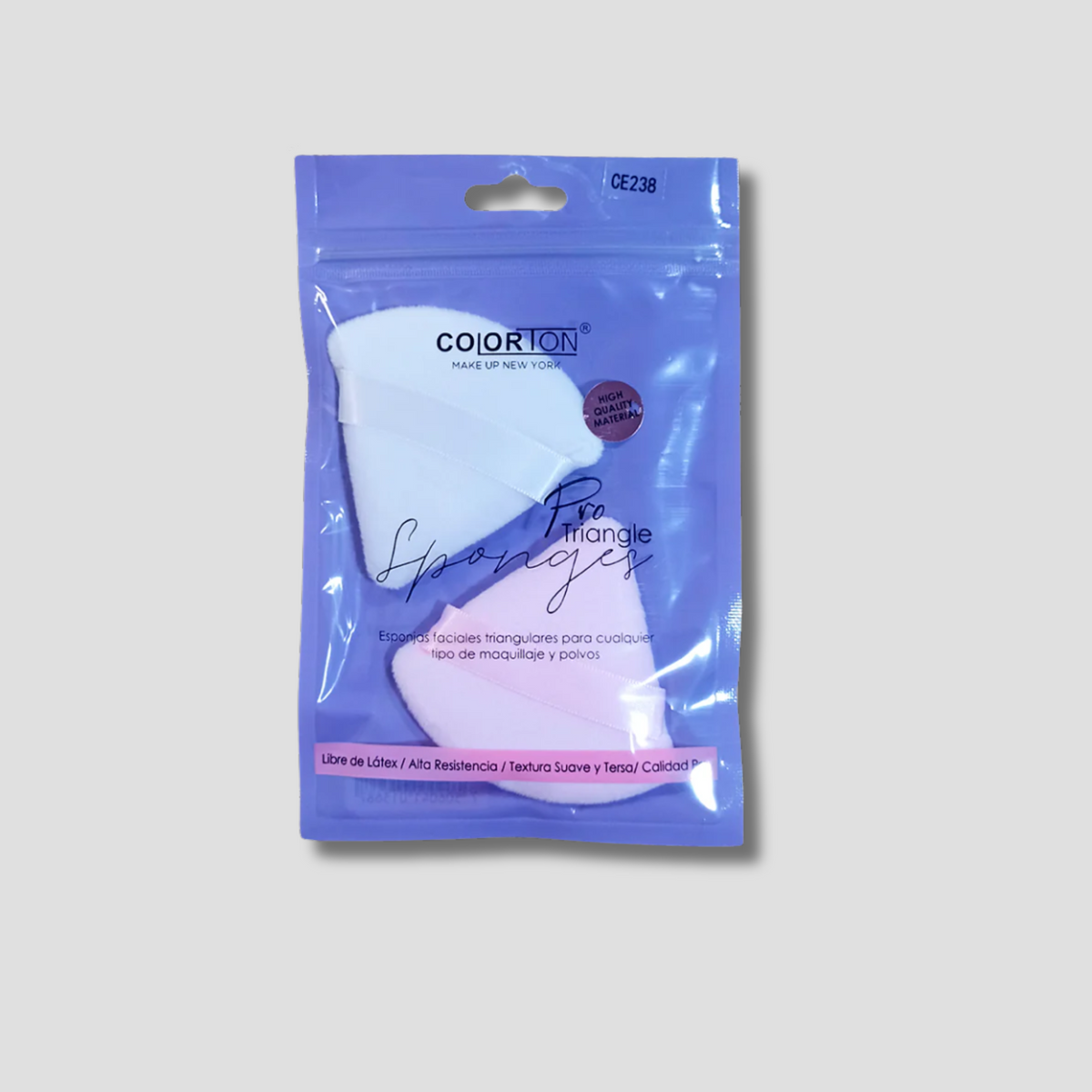 CE238 COLORTON ESPONJAS TRIANGULARES 2PZAS