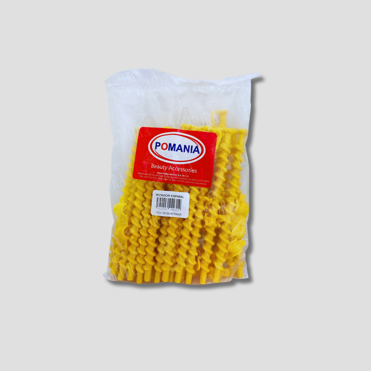 POMANIA RIZADOR ESPIRAL AMARILLO 25 PZ