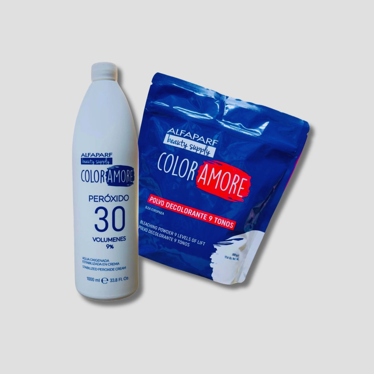 COLOR AMORE KIT DE DECOLORANTE 500GR CON PEROXIDO 30VOL 1000ML