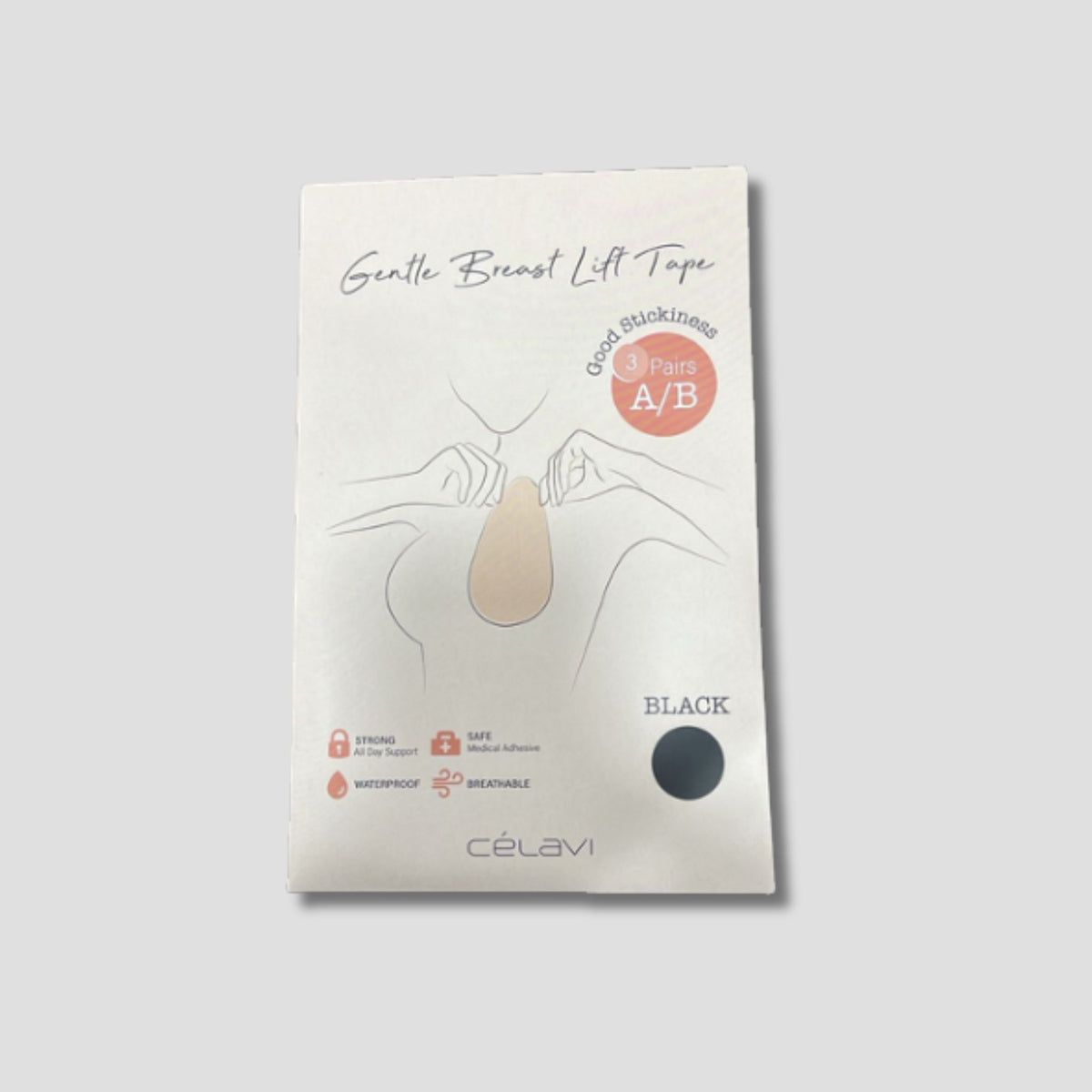 BB104 CELAVI BREAST LIFT PEZONERA TAPE A/B BLACK