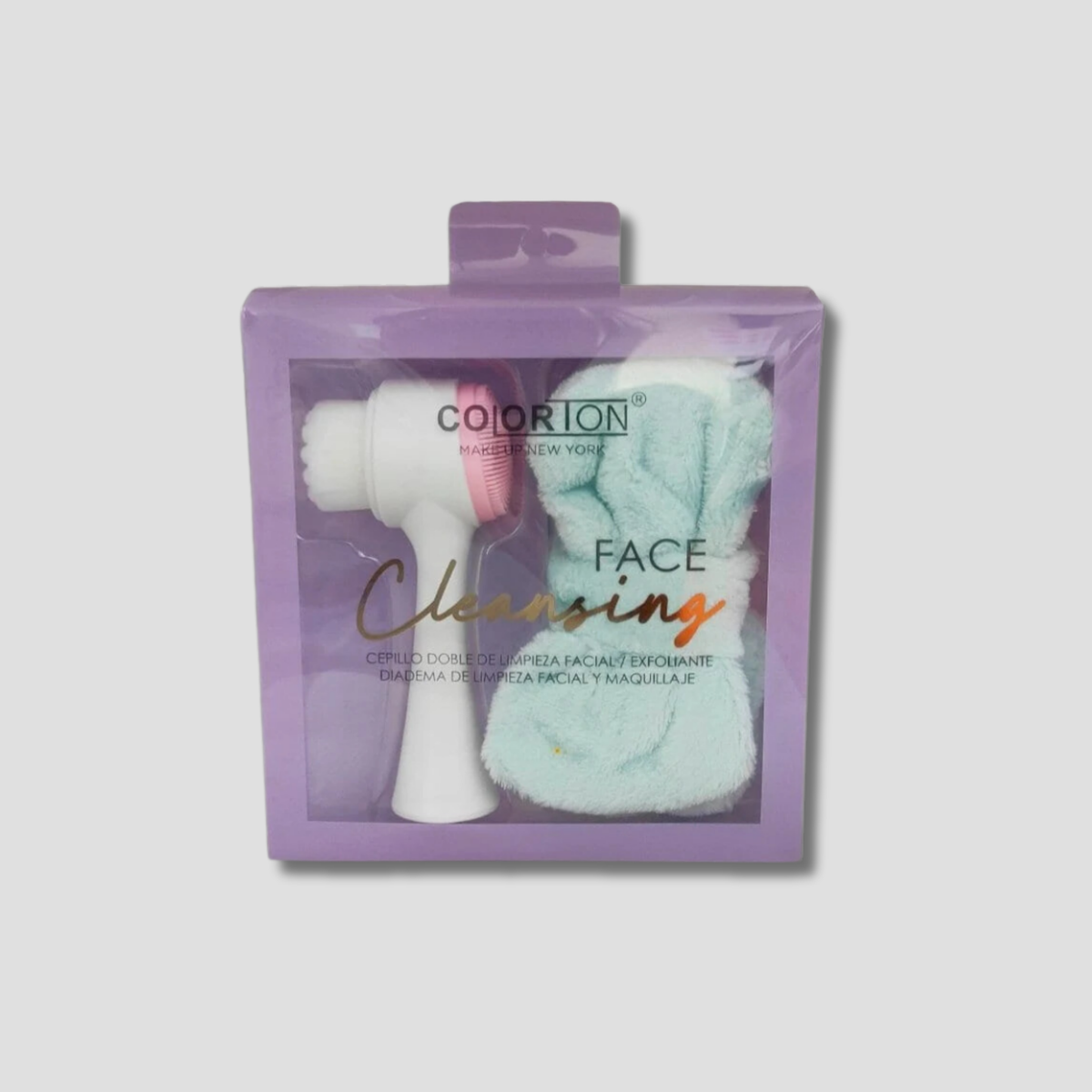 CE226 COLORTON CEPILLO DOBLE & DIADEMA DE LIMPIEZA FACIAL Y MAQ