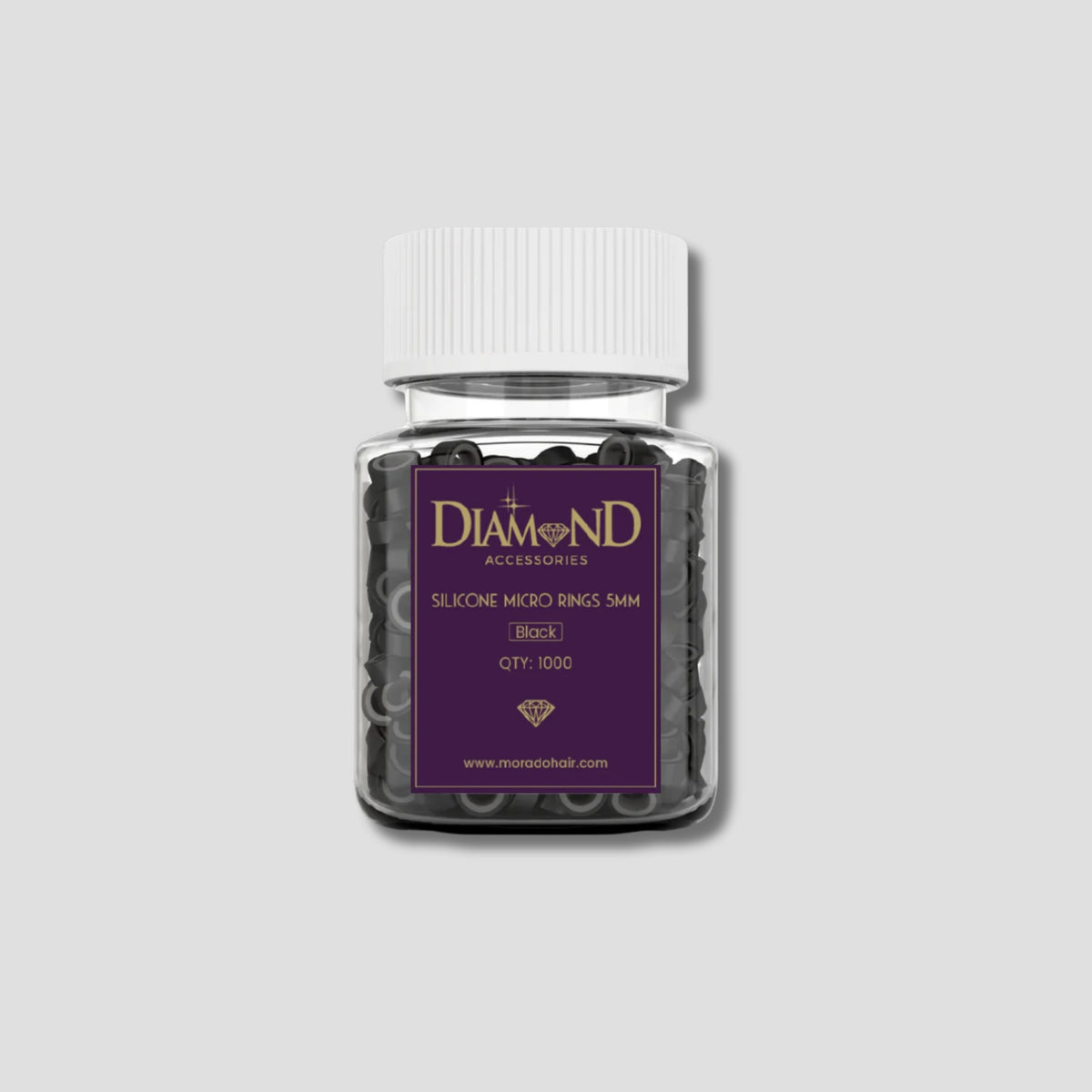 DIAMOND GRAPAS CON SILICON 1000 PIEZAS NEGRO