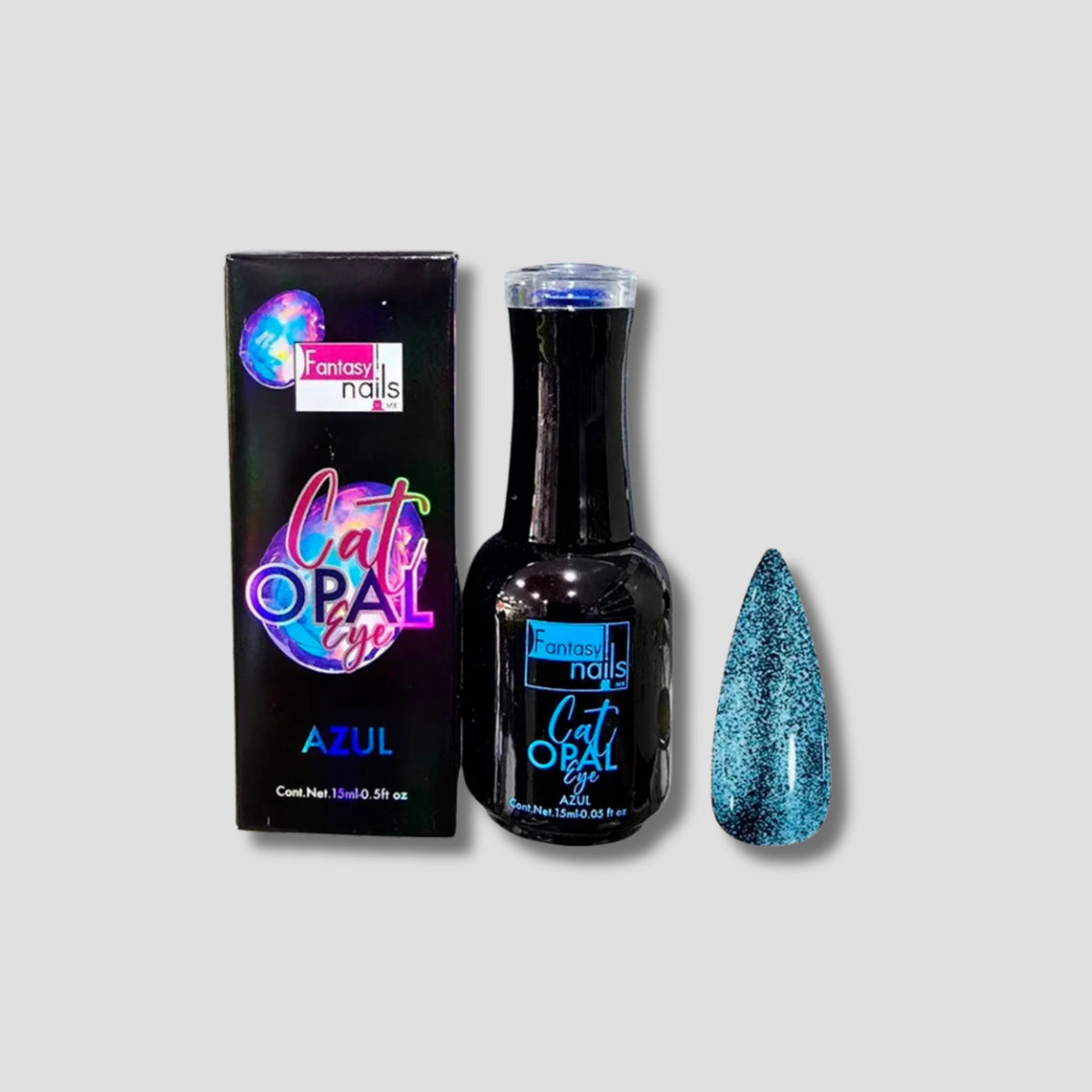 FANTASY NAILS CAT OPAL EYE AZUL