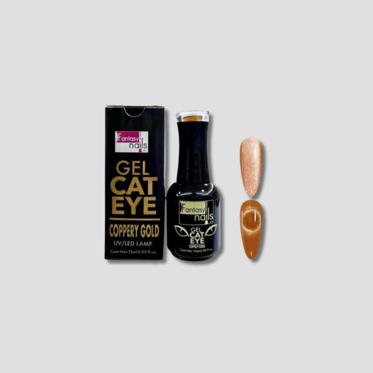 FANTASY NAILS GEL CAT EYE COPPERY GOLD
