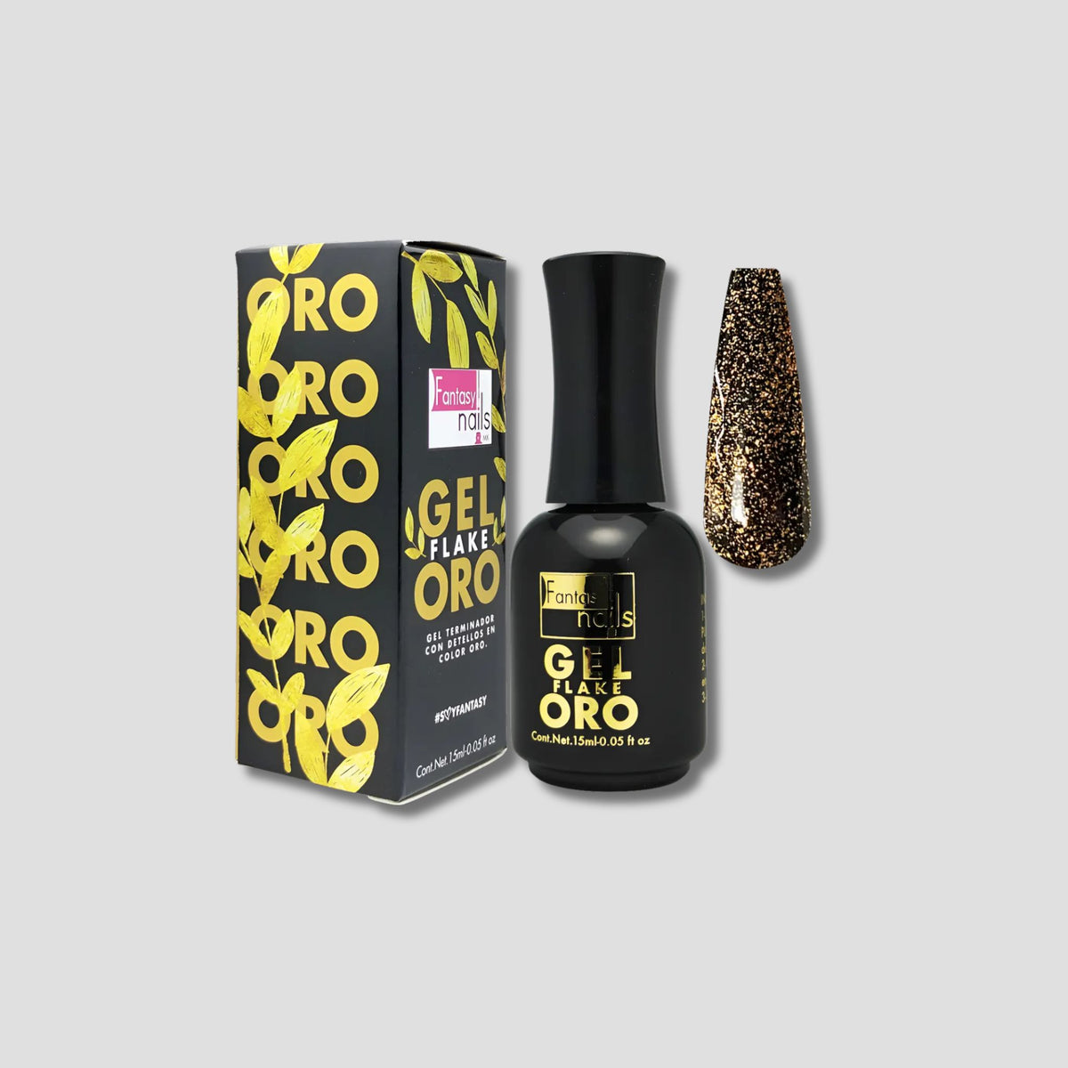 FANTASY NAILS GEL FLAKE ORO 15ml