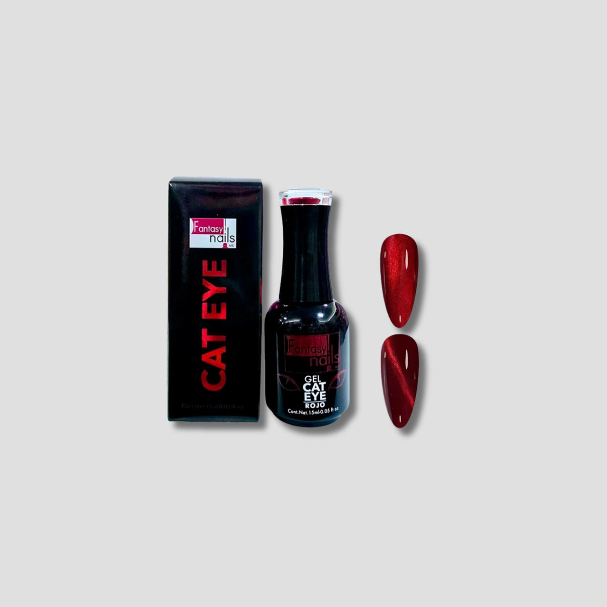 FANTASY NAILS GEL CAT EYE RED