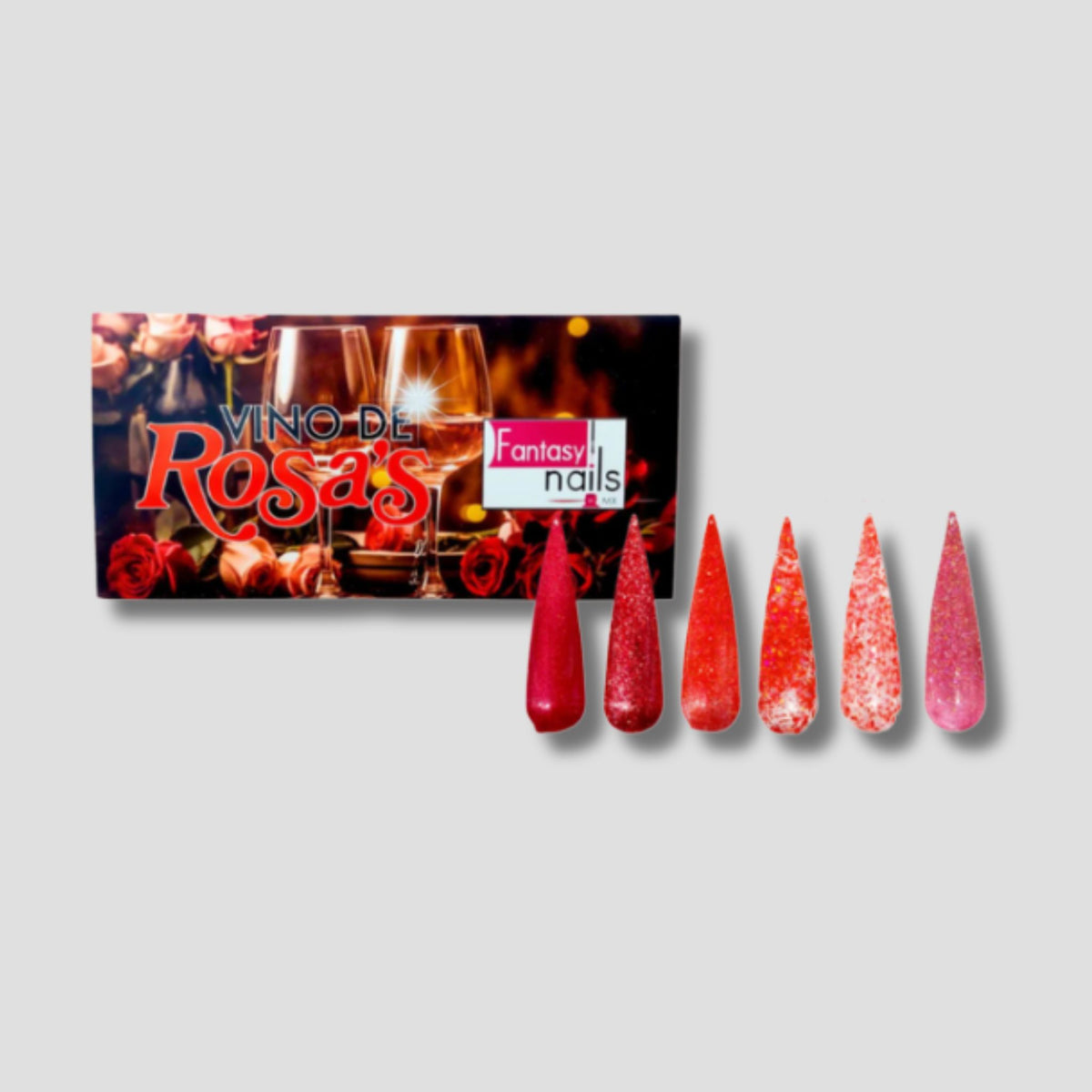 FANTASY NAILS COLECCIÓN DE GEL VINO DE ROSAS