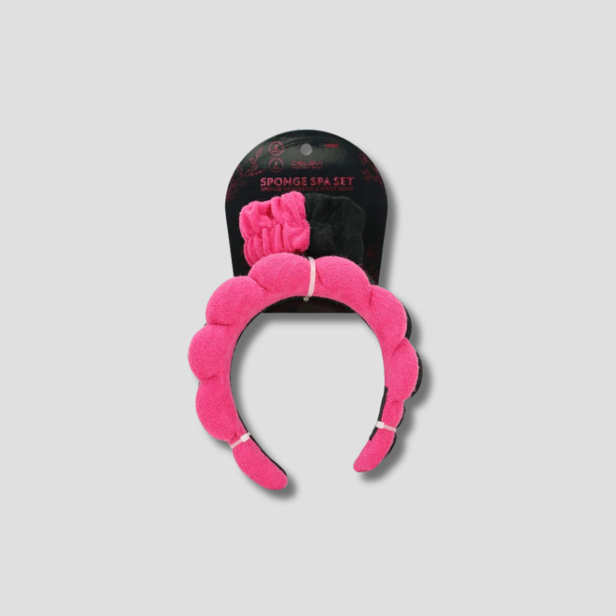 HB002 CELAVI SPONGE SPA SET BLACK Y PINK