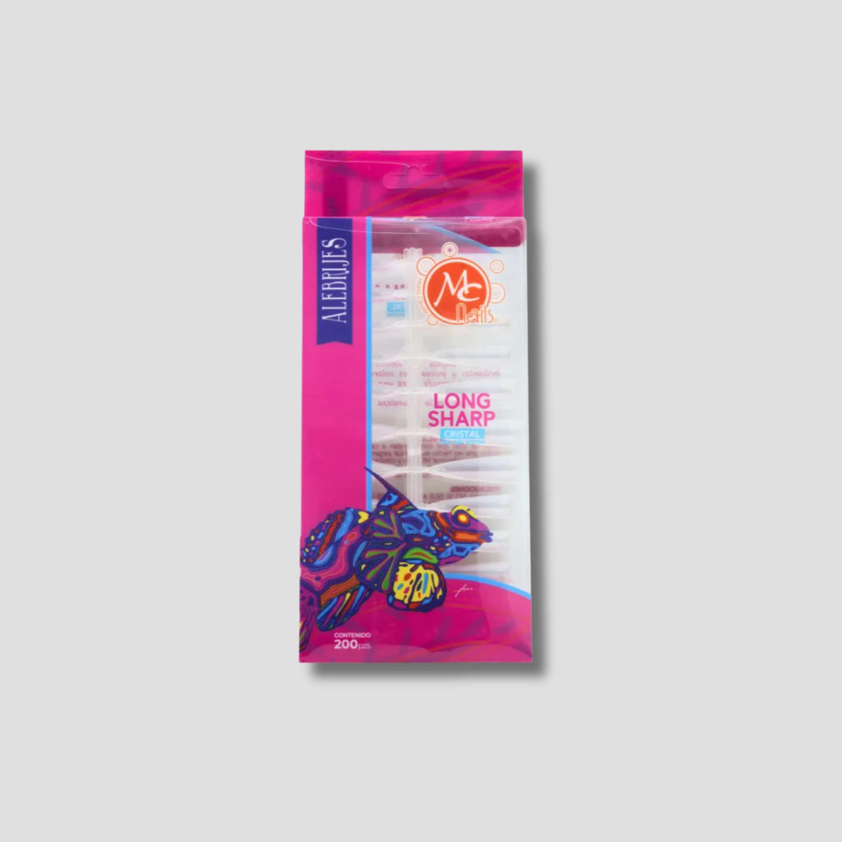 MC NAILS TIP LONG SHARP 200PZ COLOR CRISTAL