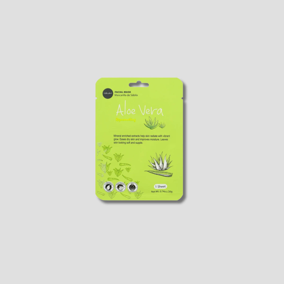 MK014 CELAVI MASCARILLA FACIAL MASKPACK ALOE VERA