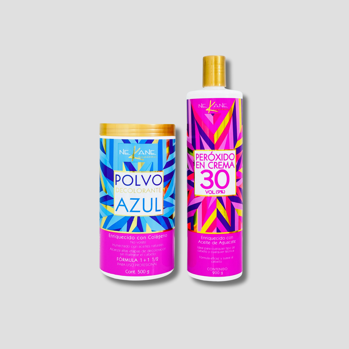 NEKANE JGO. POLVO DECOLORANTE 500GR + PEROXIDO 30VOL 960ML