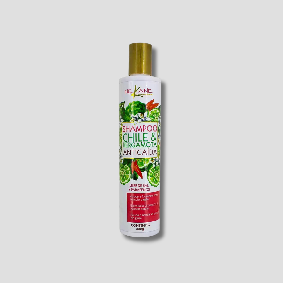 NEKANE SHAMPOO CHILE Y BERGAMOTA 300ML