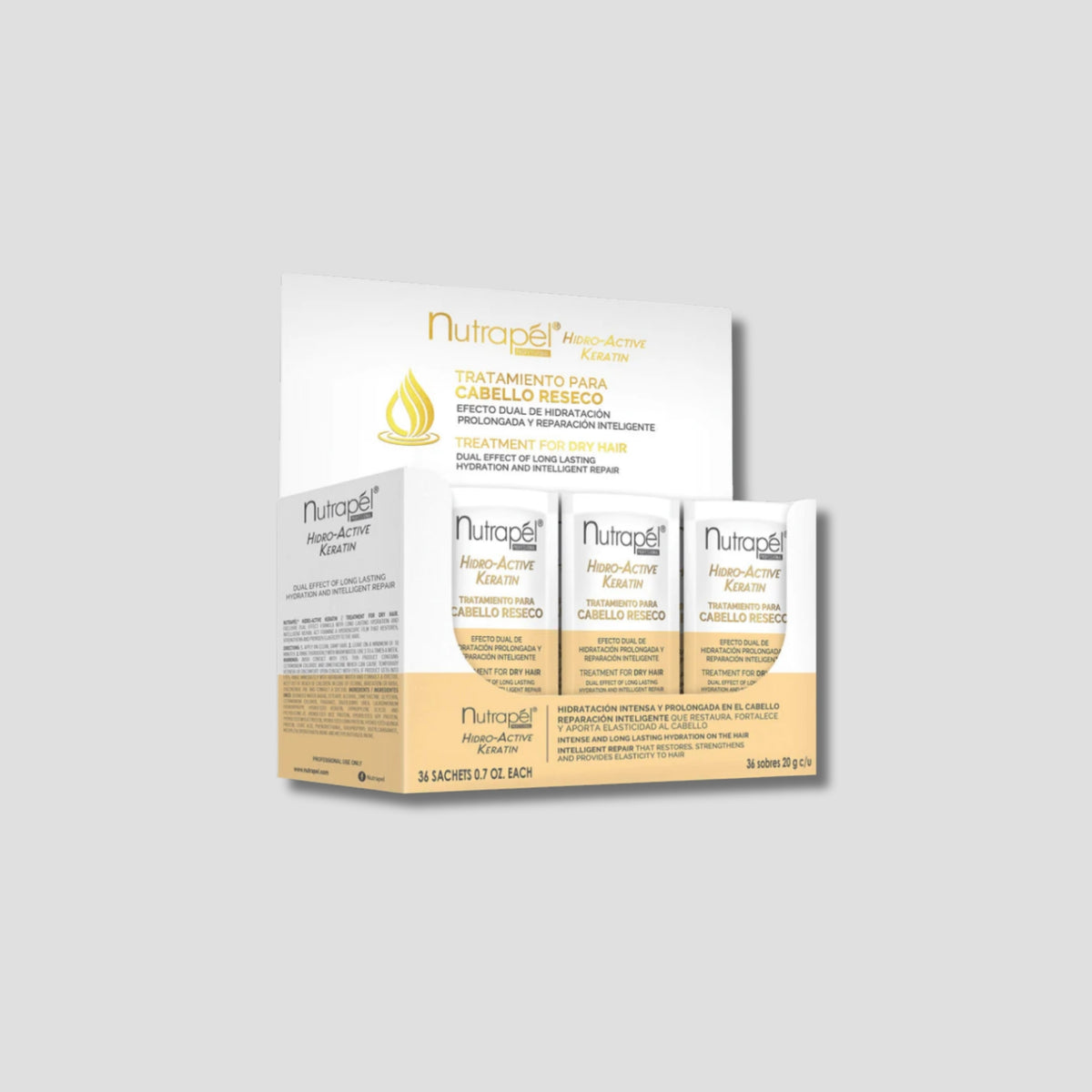 NUTRAPEL CAJA DE TRATAMIENTO PARA CABELLO RESECO 36 PIEZAS