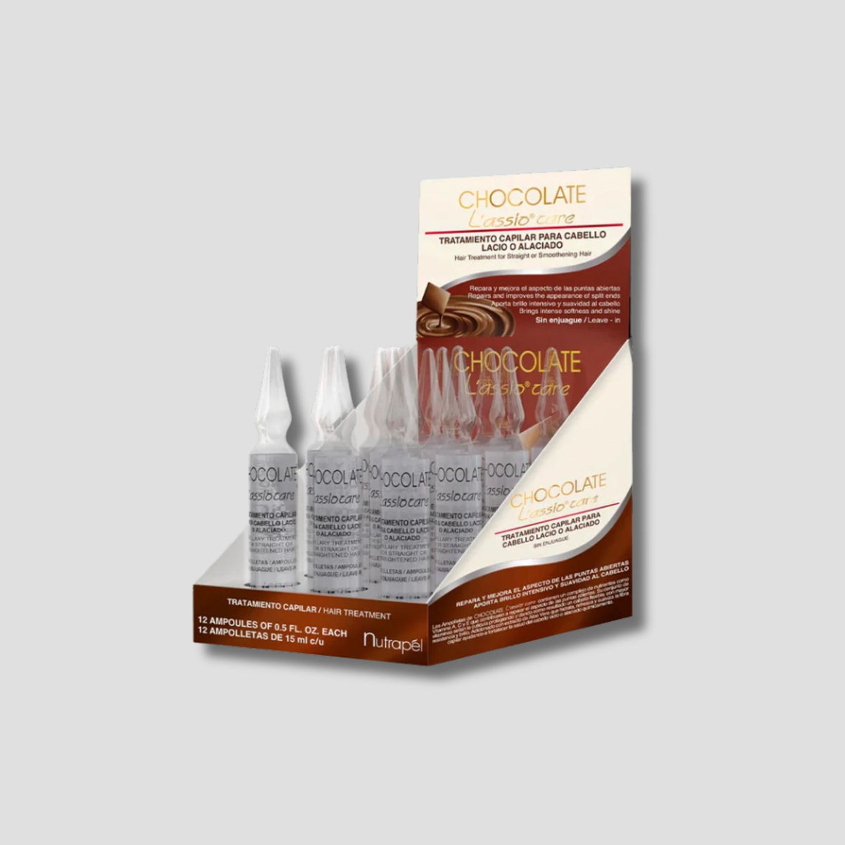 NUTRAPEL CHOCOLATE LASSIO CARE CAJA DE AMPOLLETAS 12 PIEZAS