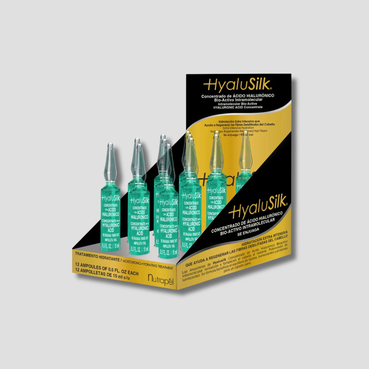 NUTRAPEL HYALUSILK CAJA DE AMPOLLETAS 12 PIEZAS