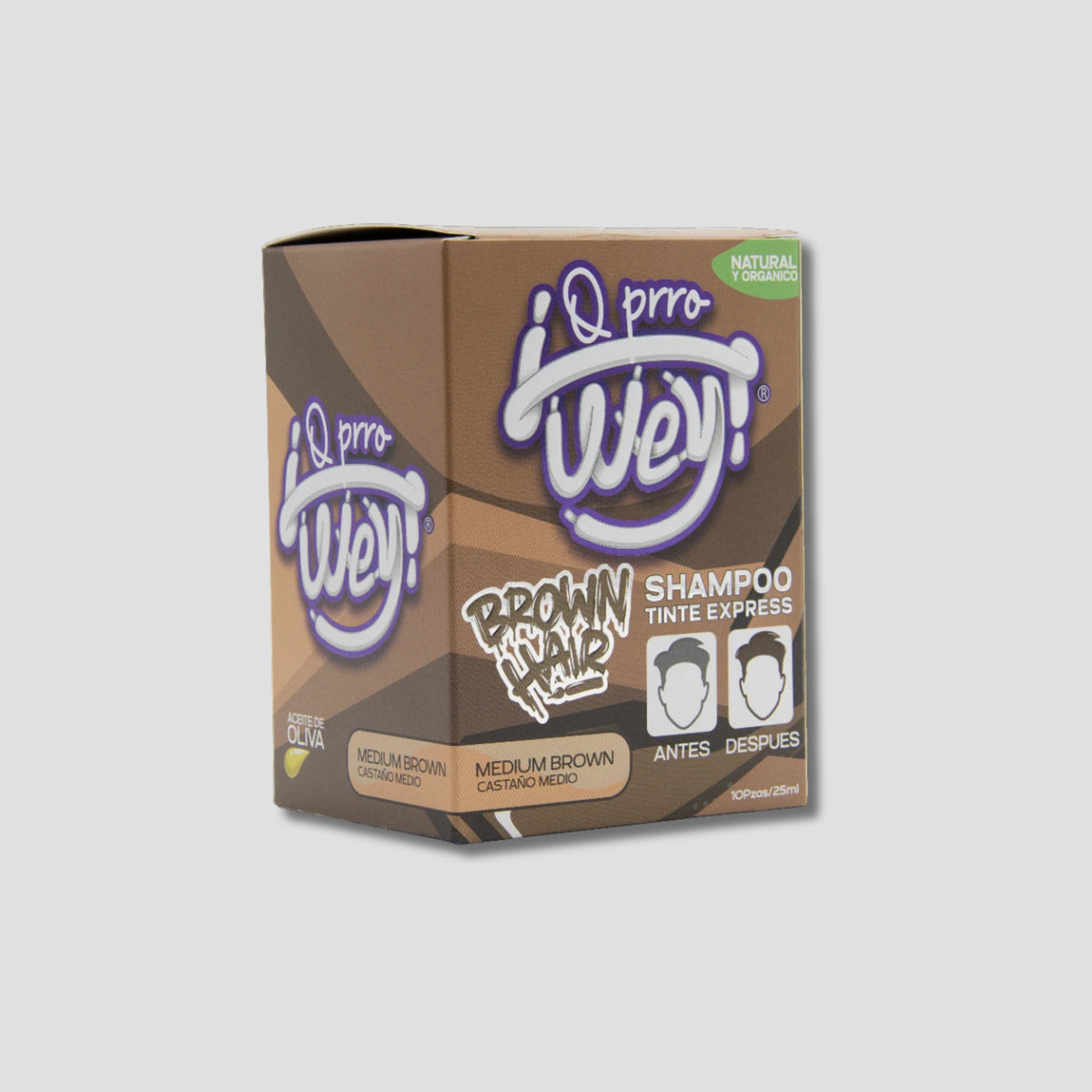 Q PRRO WEY SHAMPOO TINTE EXPRESS CAJA CON 10 PIEZAS COLOR CASTAÑO MEDIO