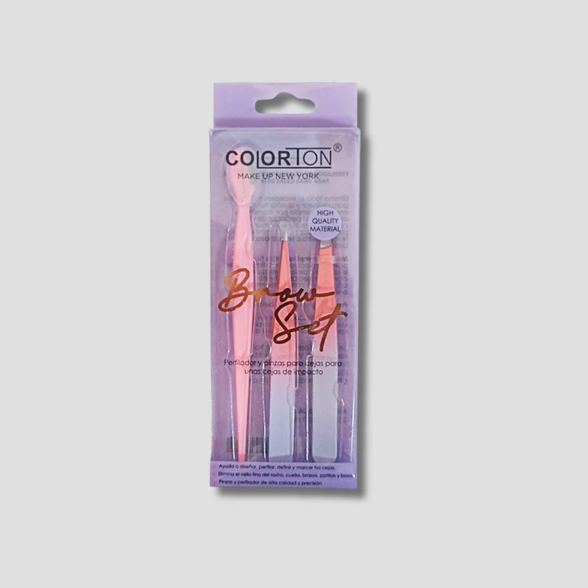 CE246 COLORTON KIT DE PERFILADOR Y PINZAS PARA CEJAS 3 PZAS